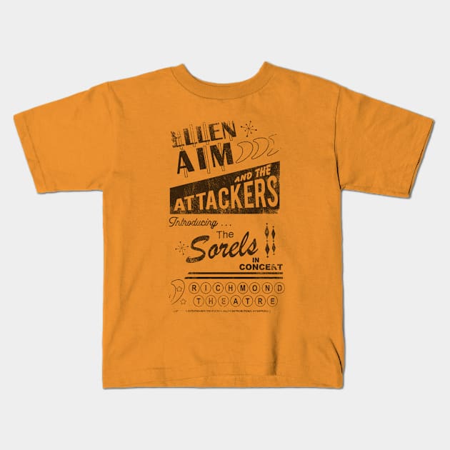 Ellen Aim and the Attackers concert poster from Streets of Fire - distressed and faded. Kids T-Shirt by hauntedjack